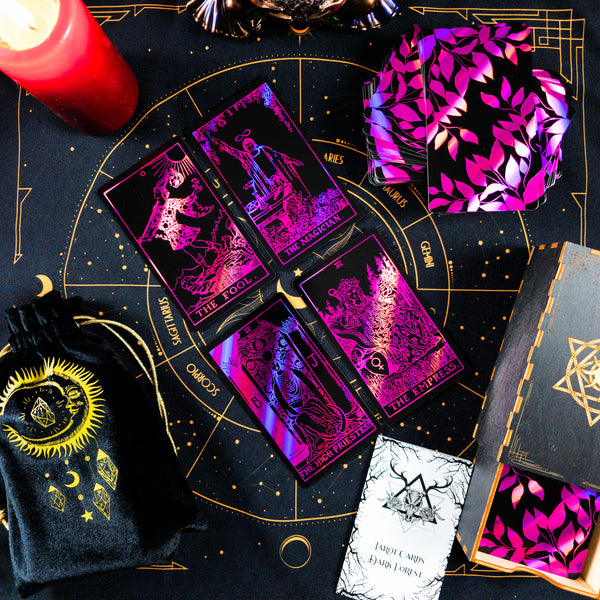 The Smith-Waite Tarot Purple Neon Foil