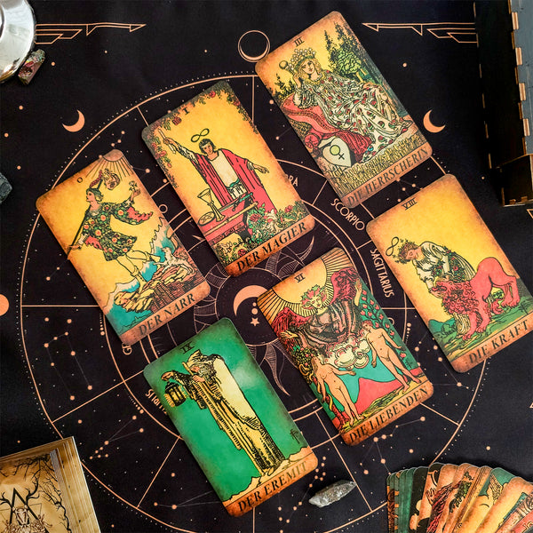 German Edition The Smith-Waite Tarot Borderless Vintage Tarot Cards