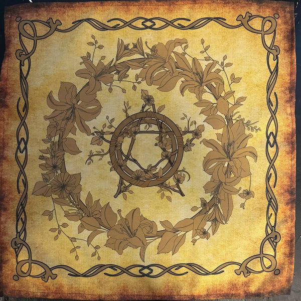 Vintage Tarot Cloth for spread - Dark Forest Tarot Cards